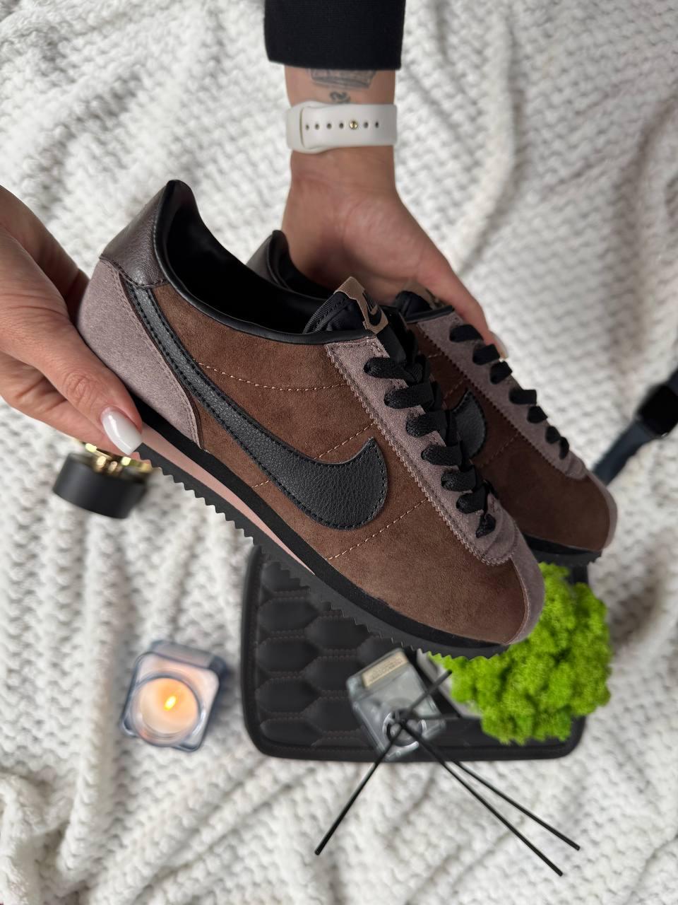 Жіночі повсякденні кросівки Nike Cortez (коричневі) модні демісезонні кроси 3050 Найк vkross, фото 1