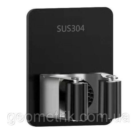 Самоклеючий тримач для швабри - нержавіюча сталь SUS304 - без свердління і клею - BLACK, фото 1