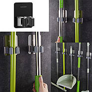 Самоклеючий тримач для швабри - нержавіюча сталь SUS304 - без свердління і клею - BLACK, фото 8