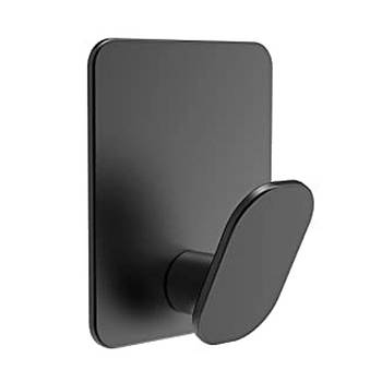 Стильний настінний гачок з нержавіючої сталі SUS304 - без свердління і клею - black