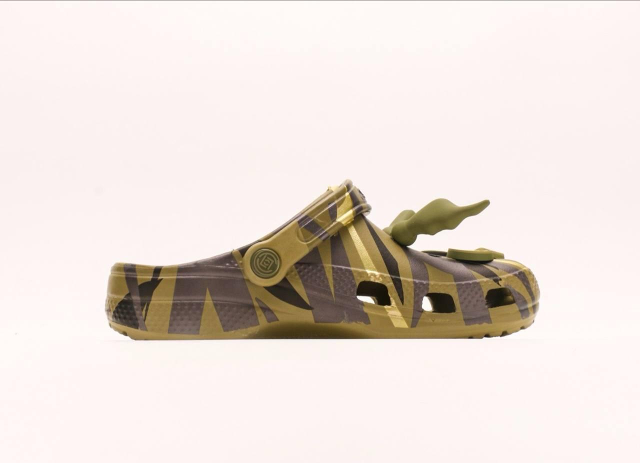 Чоловічі сандалії CLOT x CROCS Atmos Green (зелені) модні босоніжки на літо cro2 Крокс vkross, фото 1
