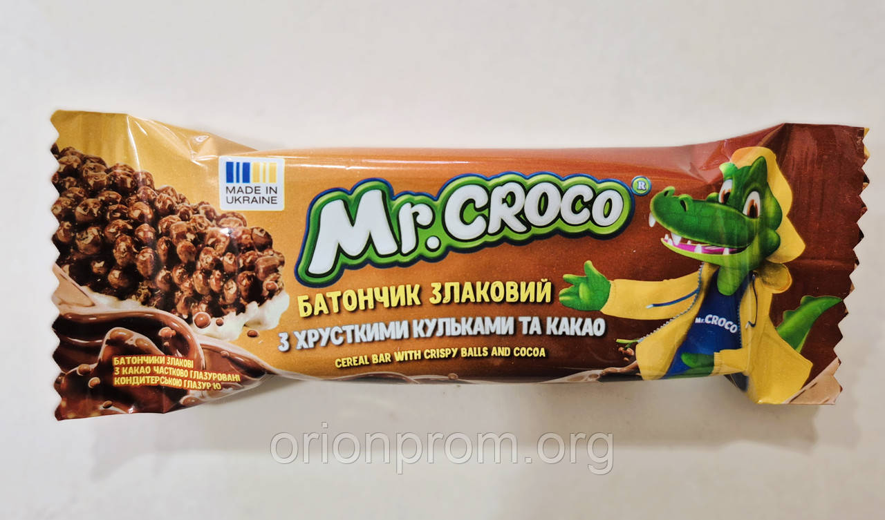 Батончик злаковий Mr. Croco какао 20 г, фото 1