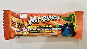 Батончик злаковий Mr. Croco карамель 20 г