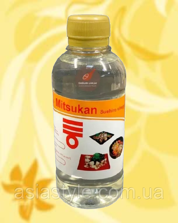Оцет рисовий міцукан, Уксус рисовый мицукан, Mitsukan rice vinegar, Onsui Co, 500мл, Японія, Ч, фото 1