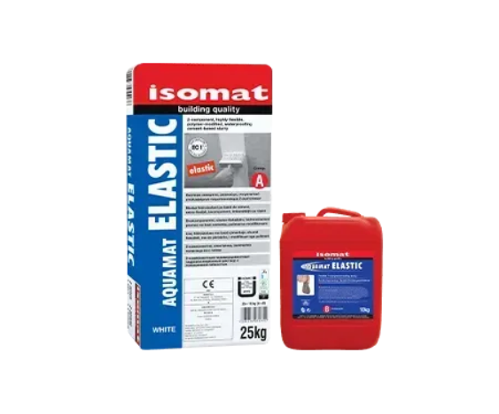 Еластична гідроізоляційна цементна суміш ISOMAT AQUAMAT-ELASTIC 7 кг білий