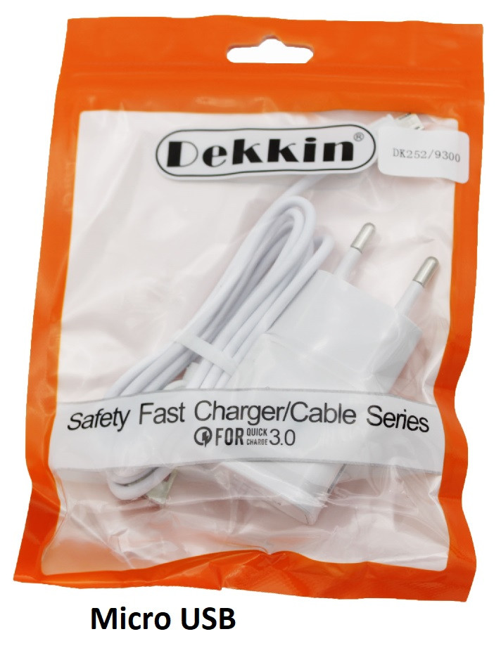 Сетевий зарядний пристрій Dekkin DK-677 Orange MicroUSB DC5V-2.1 A / USB x 1