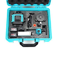 Рівень нівелір для стяжки, Лазерний рівень 4d Makita (4D/16 променів), Набір професійний лазерний рівень, EZA