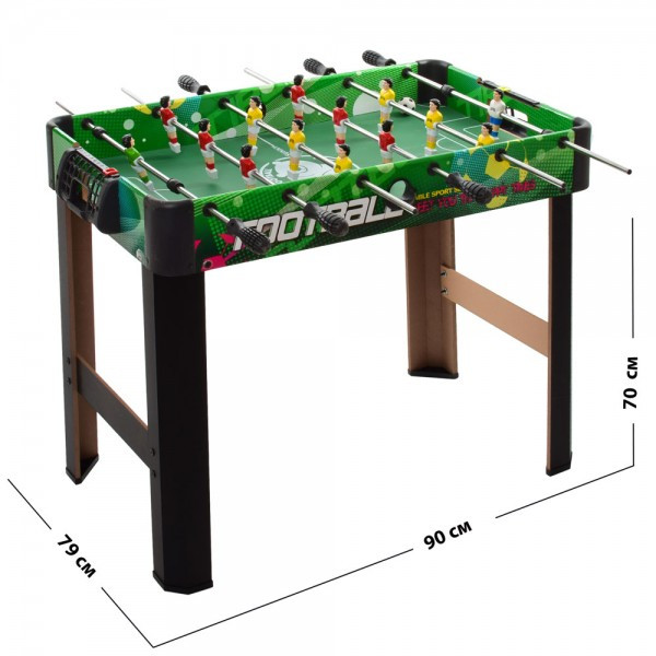 Футбол на штангах 1085, дерев'яний, на ніжках, полі 81-48 см, ш79-д90-в70 см, шкала ведення рахунку, м'яч, фото 1