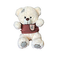 М'яка іграшка Ведмедик у светрі кремовий, 18 см