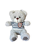 М'яка іграшка Ведмедик у светрі сірий, 18 см