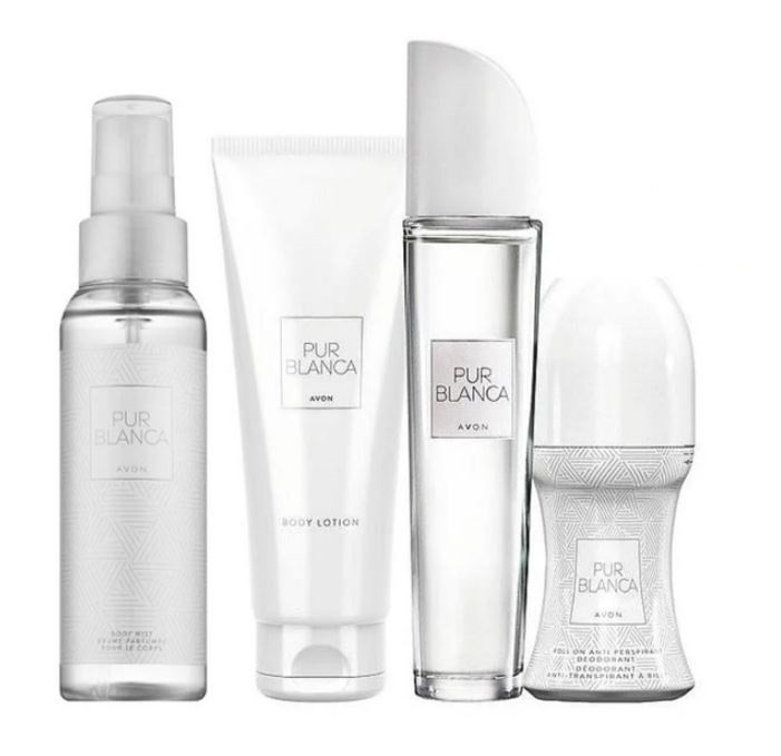 Подарунковий парфюмерно-косметичний набір Pur Blanca AVON для жінок, 50/125/100/50мл
