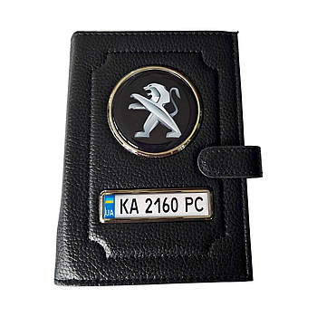 Портмоне з номером авто Peugeot