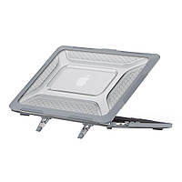 Накладка TPU+PC Hex Shield for MacBook Air 13" 2025/2024/2022 (M4 A3240/M2 A2681/M3 A3113) Колір Grey dutyfree