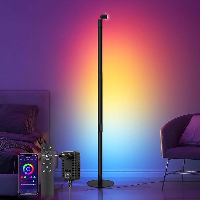 Світильник підлоговий SIGRILL HCP202 RGB з регулюванням яскравості для вітальні - багатофункціональний, з пультом
