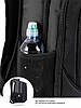 Рюкзак шкільний ортопедичний для хлопчика підлітковий 5-11 клас три змійки чорний з червоним SkyName 90-147-6, фото 7