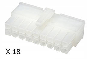 Корпус конектора Mini-Fit 16-pin (Male) на кабель