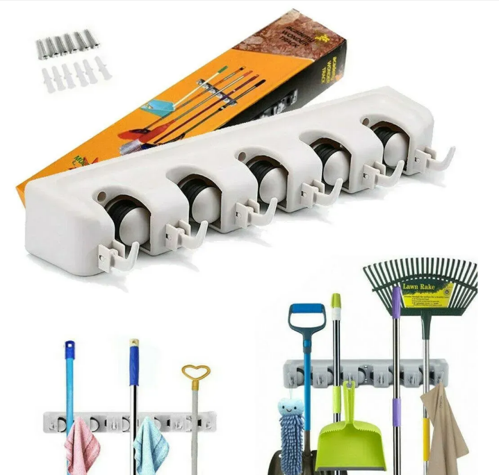 Тримач органайзер для швабри та щіток багатофункціональний Broom holder, фото 1