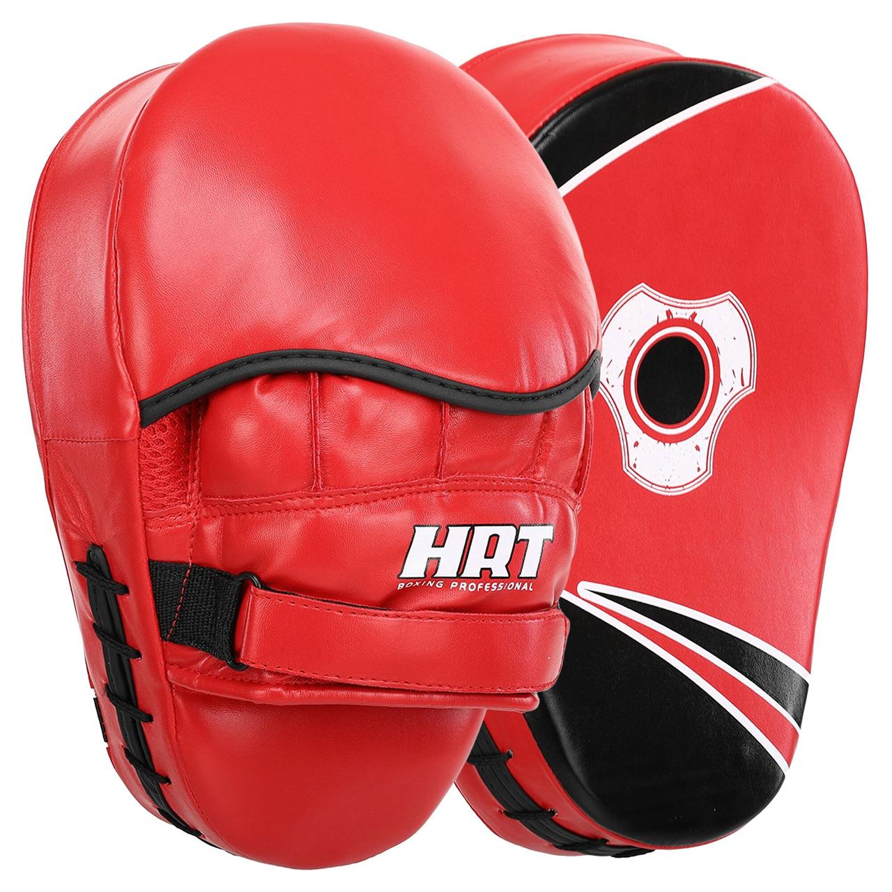 Лапи вигнуті (2шт) для боксу та єдиноборств HARD TOUCH BO-4251 червоний, фото 1