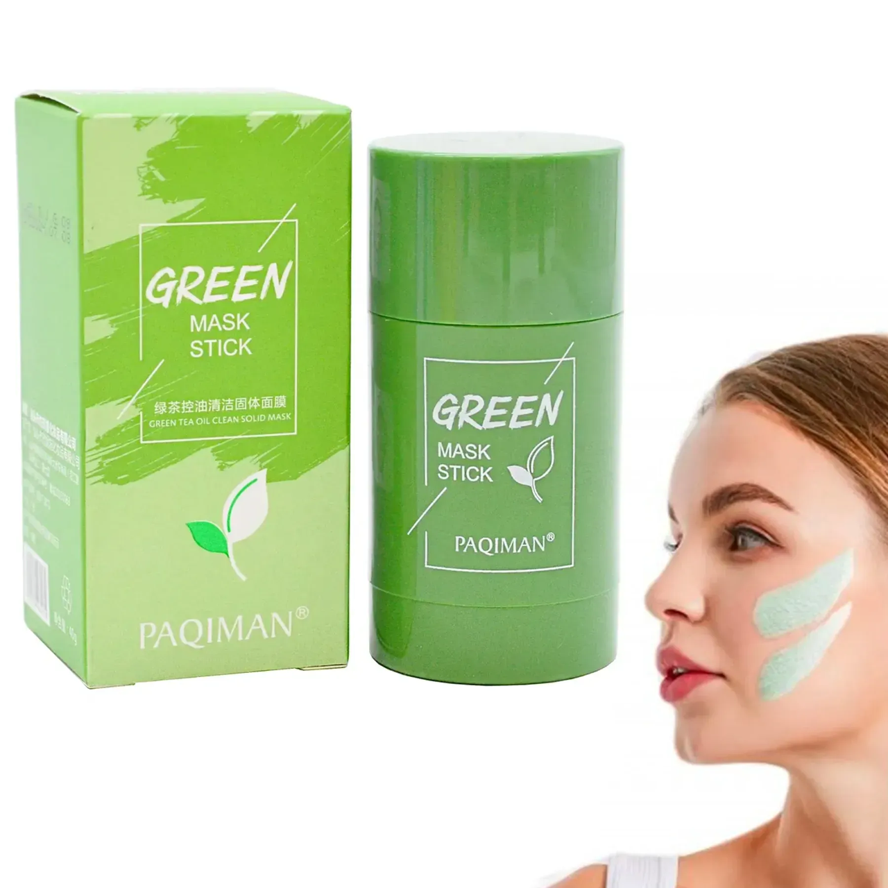 Маска стик для обличчя з глиною й екстрактом зеленого чаю/Глиняна маска від чорних цяток/Стик для звуження пор, фото 1
