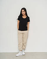 Футболка из вискозы женская - Белый, Черный - Ozkan 26976