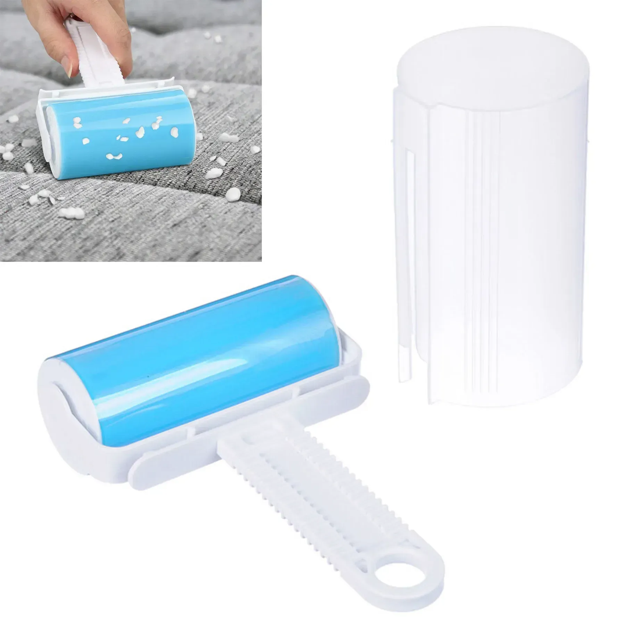 Багаторазовий липкий ролик для чищення одягу Lint Remover / Валик для видалення шерсті з чохлом
