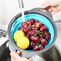 Силіконове сито з ручками кругле складане