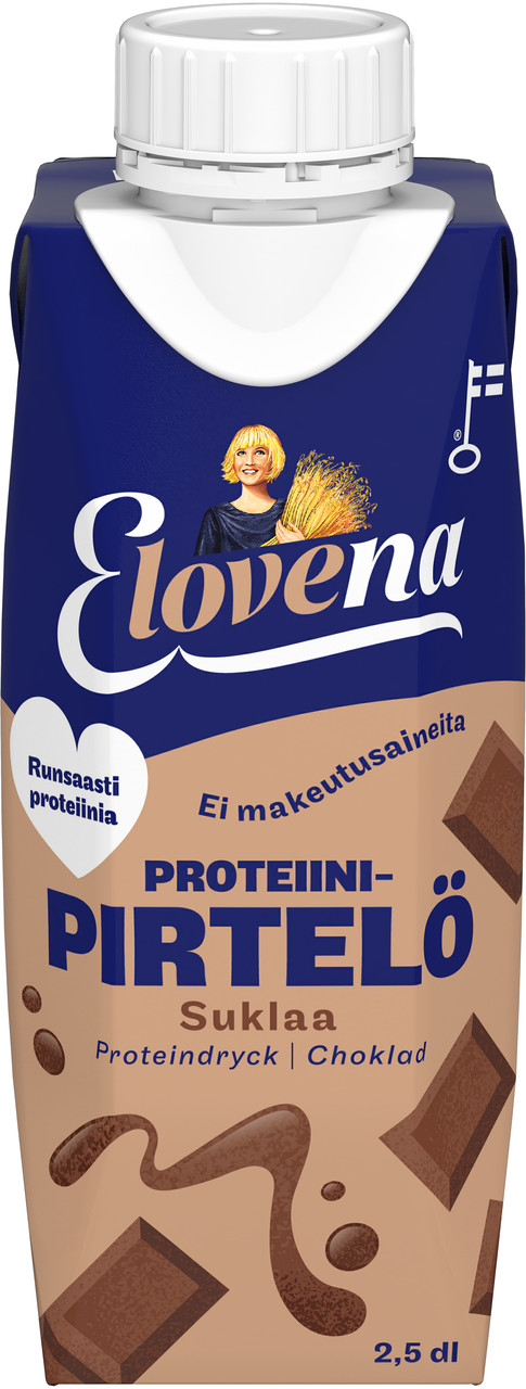 Упаковка Протеїновий коктейль ELOVENA з шоколадом 250 мл, (10шт/ящ), фото 1