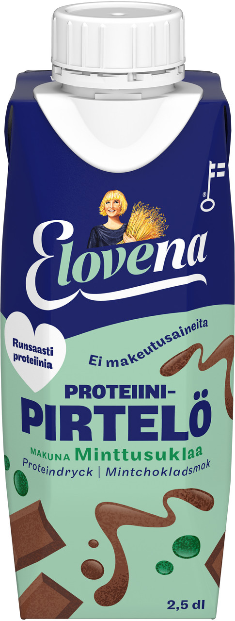 Упаковка Протеїновий коктейль ELOVENA з м’ятою та шоколадом 250мл, (10шт/ящ), фото 1