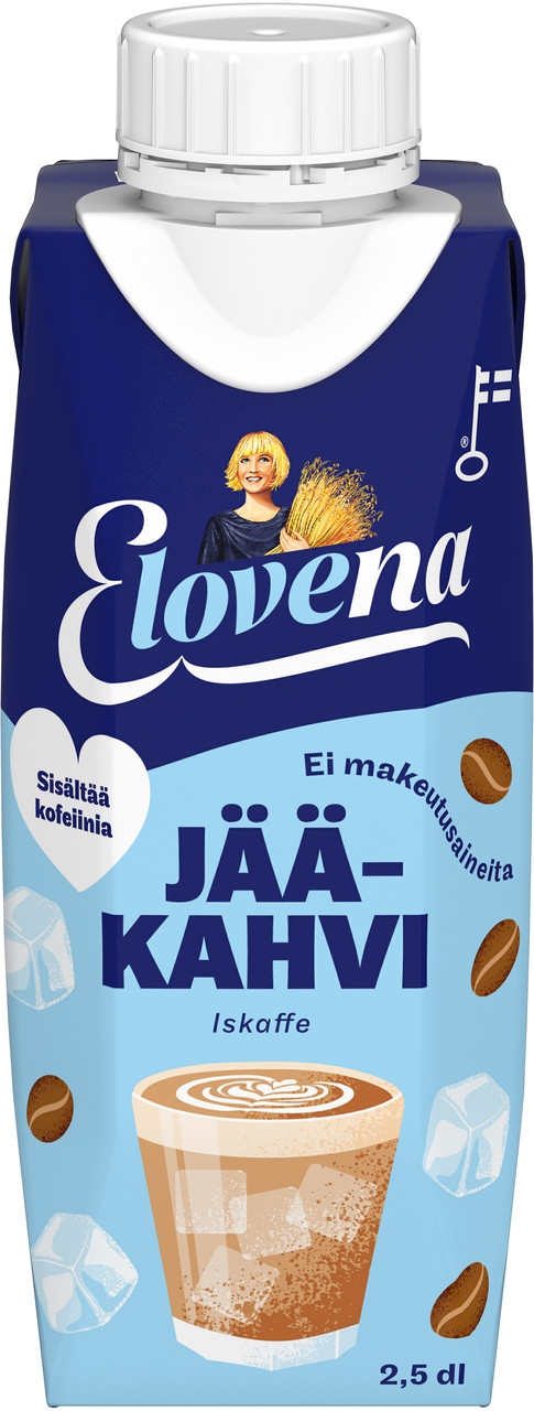 Упаковка Вівсяний кавовий напій ELOVENA Latte 250 мл, (10 шт/ящ), фото 1