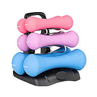 Набір неопренових гантелей з стійкою inSPORTline Prene