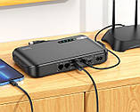 ДБЖ для роутера Hoco DB62 20 000mAh Imperial emergency UPS power bank 18W/1USB/1TypeC/5/9/12v/POE 15-24V/LED) black, фото 4