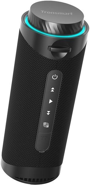 Колонка портативна Tronsmart T7 30Вт 360° звук SoundPulse Bluetooth 5.3 IPX7, RGB-підсвічування, Black, фото 1
