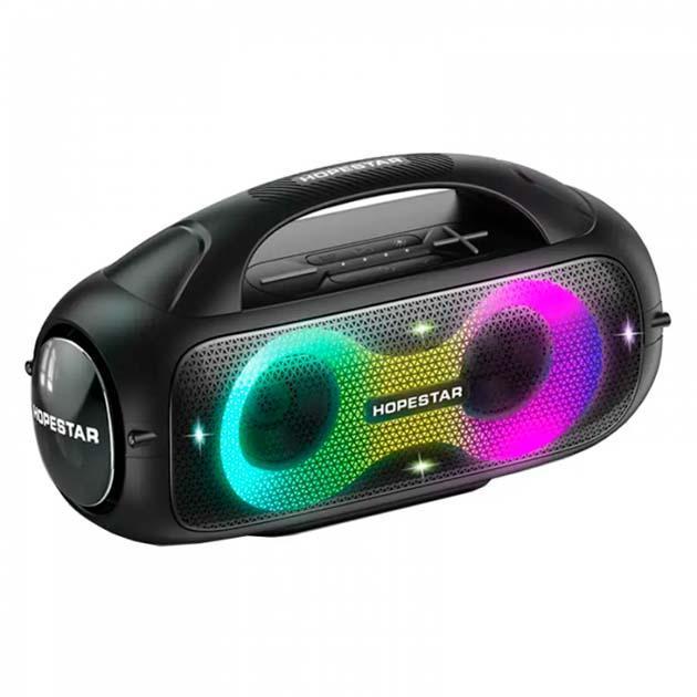 Колонка портативна Hopestar A50 Party 80 Вт, IPX5, TWS, RGB-підсвічування, Black, фото 1