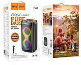 Колонка портативна Hoco HA6 Danny 30 Вт, Bluetooth 5.3, RGB-підсвічування, TWS, мікрофон, Black, фото 7