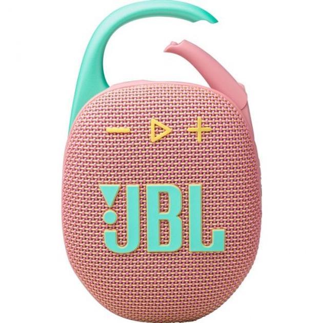 Колонка портативна JBL Clip 5, 1.0-канальний звук, 7 Вт, USB, Bluetooth Pink, фото 1