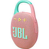 Колонка портативна JBL Clip 5, 1.0-канальний звук, 7 Вт, USB, Bluetooth Pink, фото 3