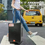 Колонка портативна Bluetooth колонка SING-E JQS908S 8" 40Вт акумулятор 2000мАч до 9ч RGB підсвічування TWS FM AUX USB мікрофон, фото 2