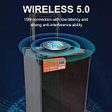 Колонка портативна Bluetooth колонка SING-E JQS908S 8" 40Вт акумулятор 2000мАч до 9ч RGB підсвічування TWS FM AUX USB мікрофон, фото 4