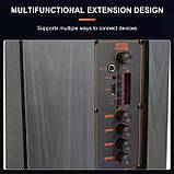 Колонка портативна Bluetooth колонка SING-E JQS908S 8" 40Вт акумулятор 2000мАч до 9ч RGB підсвічування TWS FM AUX USB мікрофон, фото 6