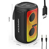 Колонка портативна Hopestar Party 110 Mini 16Вт з RGB-підсвічуванням, 6000мА·год, Black, фото 5