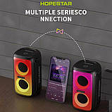 Колонка портативна Hopestar Party 110 Mini 16Вт з RGB-підсвічуванням, 6000мА·год, Black, фото 6