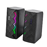 Колонки портативні/комп'ютерні Marvo Wireless Speaker SG-269 |2x5W, RGB-підсвічування| Black, фото 3