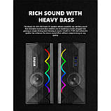 Колонки портативні/комп'ютерні Marvo Wireless Speaker SG-269 |2x5W, RGB-підсвічування| Black, фото 5