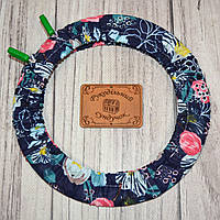 Чохол для п'ялець Nurge 195 мм Великі квіти на темно-синьому