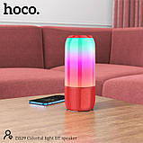 Колонка портативна Hoco DS29 Colorful light BT speaker |BT5.0, AUX, FM, TF, USB| Red, фото 7