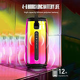 Колонка портативна Hopestar P49 10Вт IPX4 TWS USB TF AUX RGB-LED 2400мА·год Чорна, фото 4