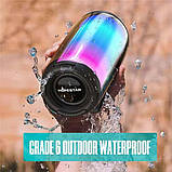 Колонка портативна Hopestar P49 10Вт IPX4 TWS USB TF AUX RGB-LED 2400мА·год Чорна, фото 9