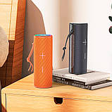 Колонка портативна Hoco HC20 luster sports BT speaker   |BT5.2, TWS/FM/USB/TF/AUX, 20W, 5h| Orange, фото 4