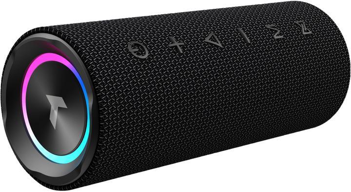 Колонка портативна Pixus Ring, 20Вт, захист IPX7, TWS, RGB підсвічування, акумулятор 4000мАг, Чорна, фото 1