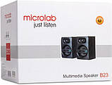 Колонка портативна Microlab B-23 USB, 6Вт, дерев'яний корпус, Чорний, фото 4